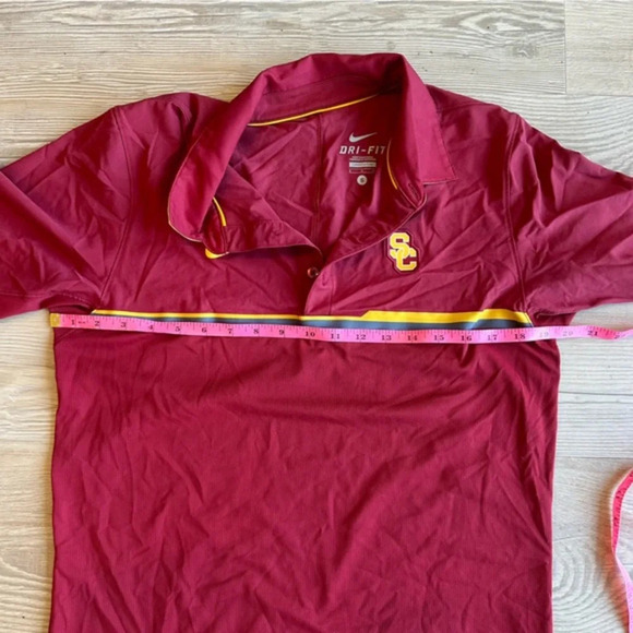 USC Trojans Men’s Nike polo shirt size small collegiate spirit wear red yellow - Picture 6 of 7